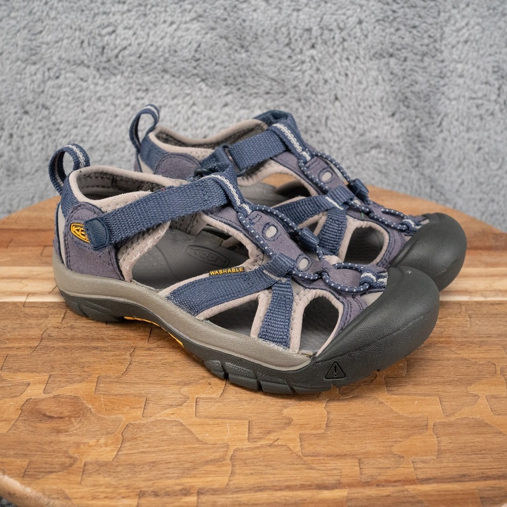 KEEN Venice H2 Hiking Waterproof Comfort Sandals Navy Blue And Grey Size 1